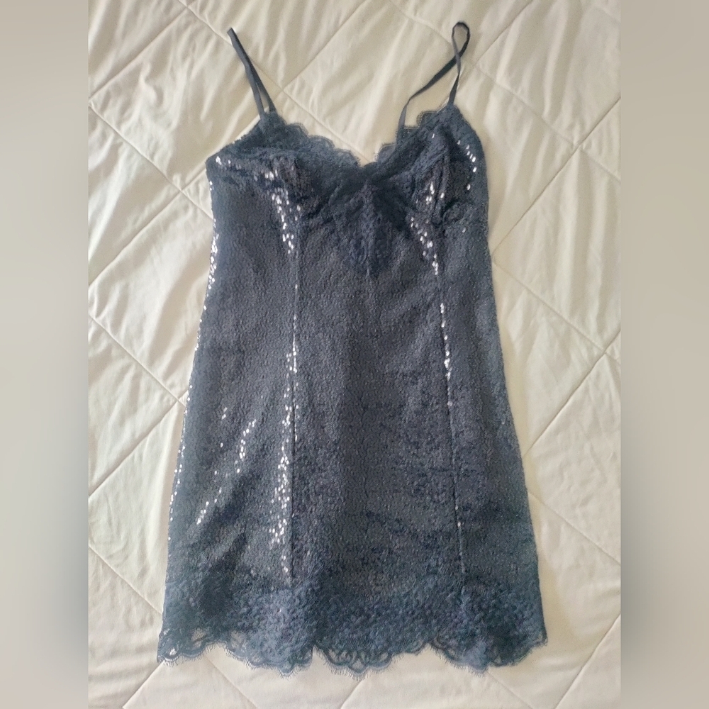 Wild Fable Black Sequin Mini Dress NWT